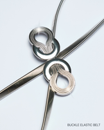 SILVER ELASTIC BELT