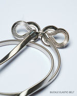 SILVER ELASTIC BELT