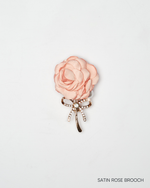SATIN ROSE BROOCH
