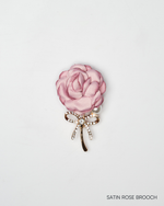 SATIN ROSE BROOCH