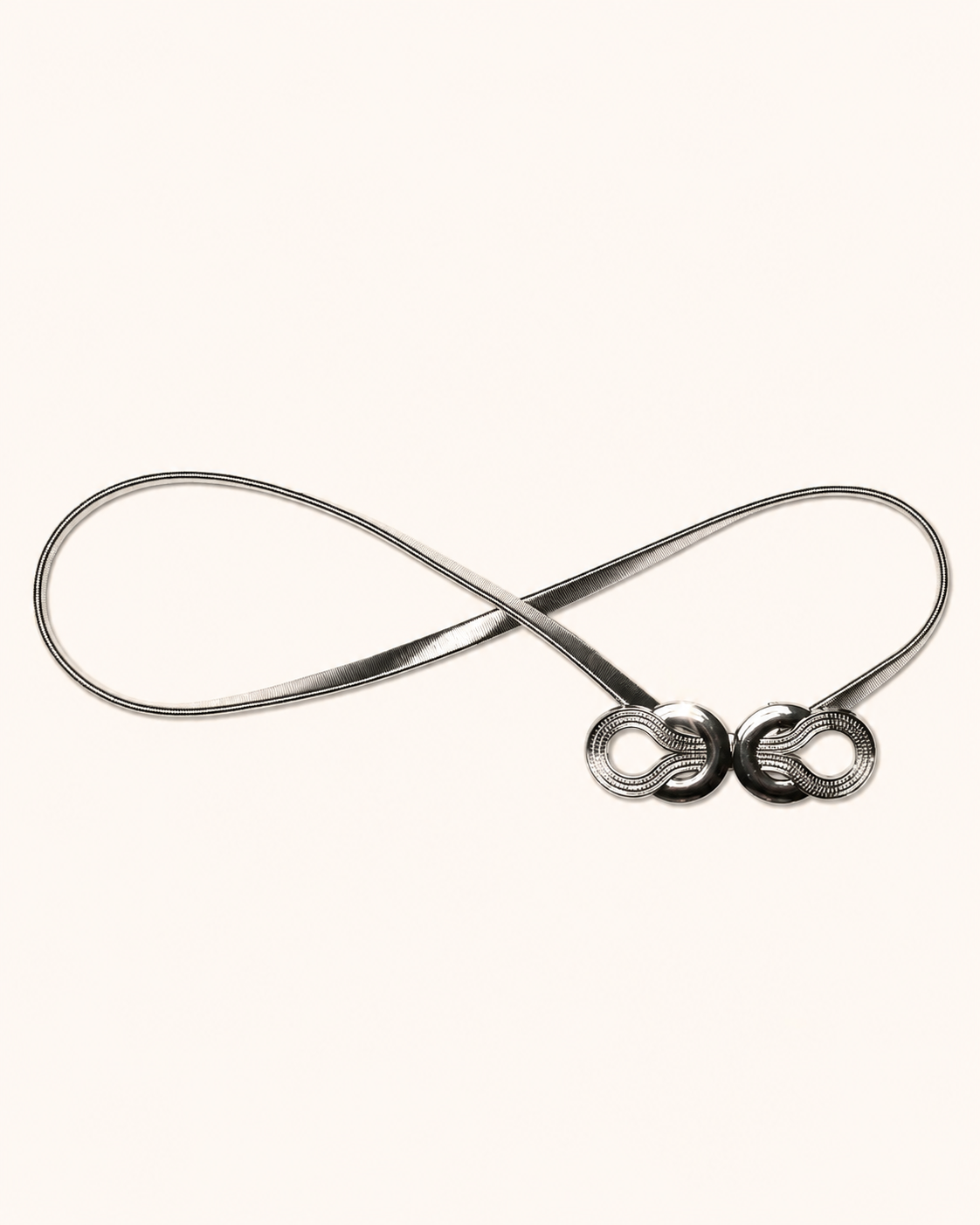 SILVER ELASTIC BELT
