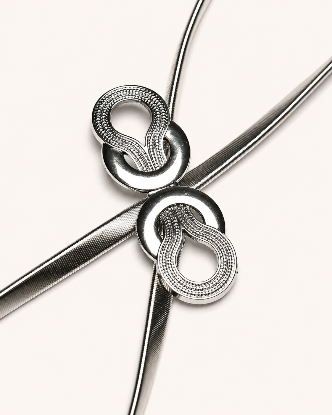 SILVER ELASTIC BELT