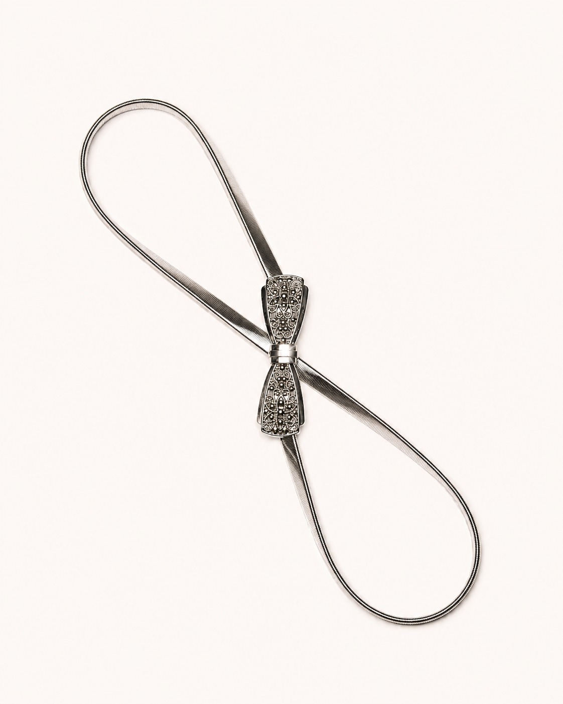 SILVER ELASTIC BELT