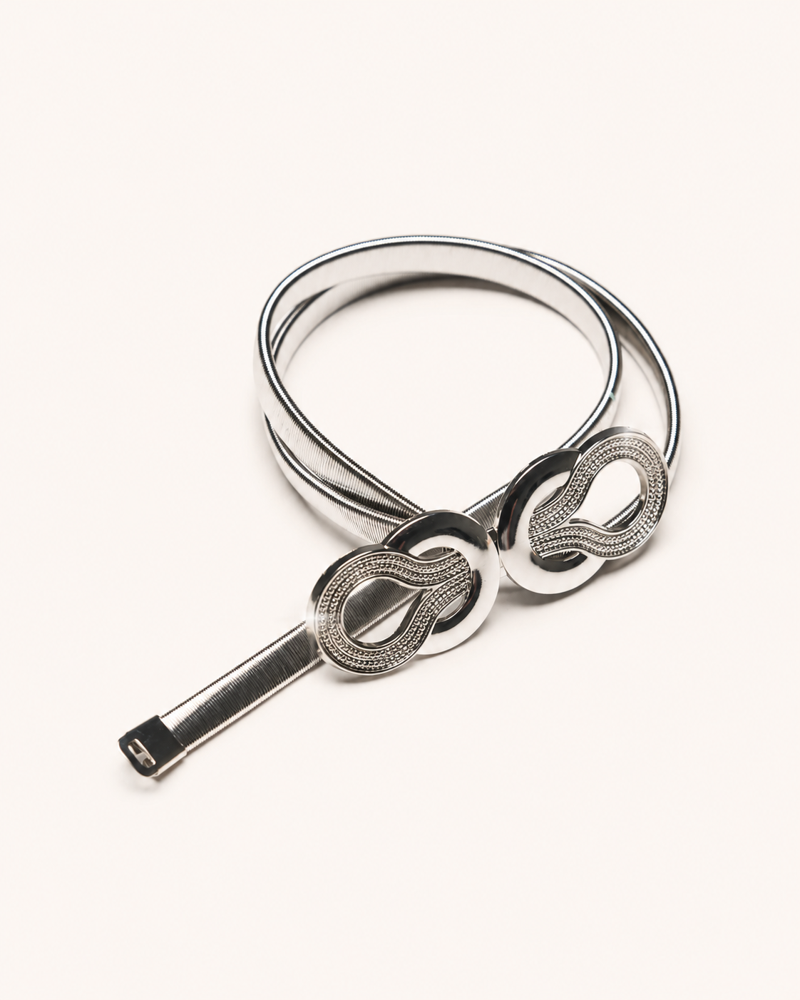 SILVER ELASTIC BELT