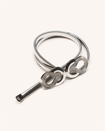 SILVER ELASTIC BELT