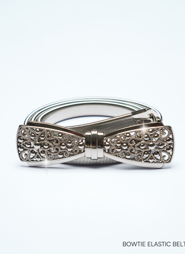 SILVER ELASTIC BELT
