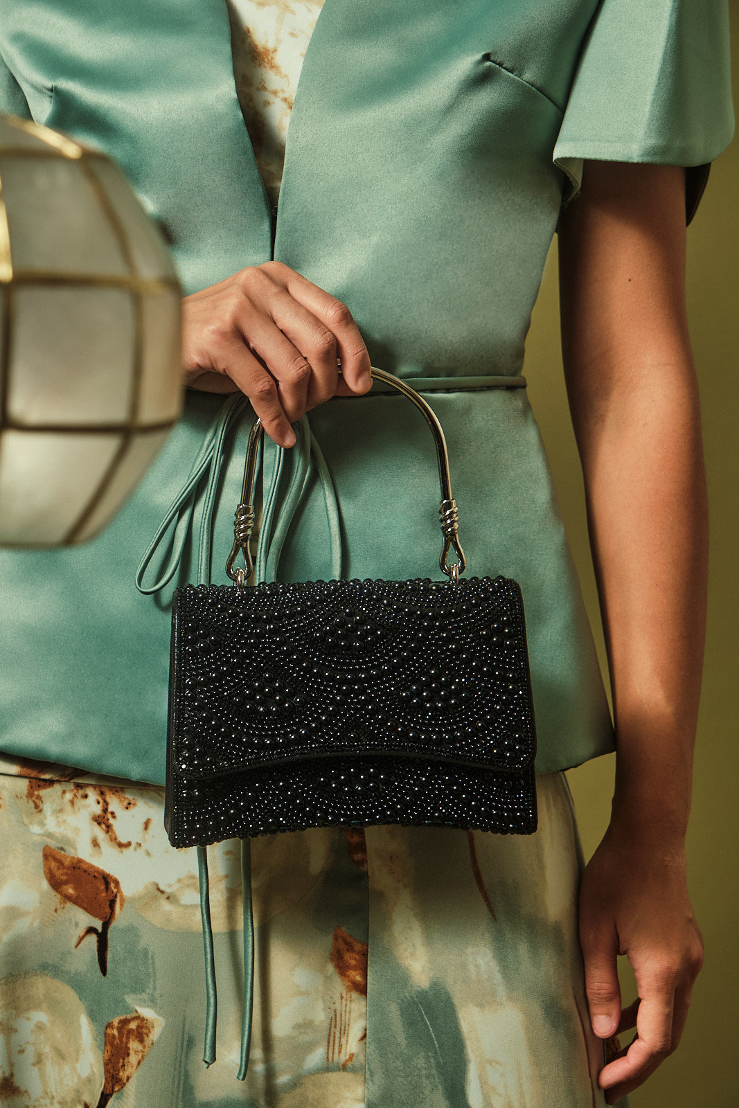 JACKIE BEADED SEQUIN BAG