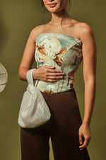 KENNEDY GLITTERED SEQUIN KNOT BAG