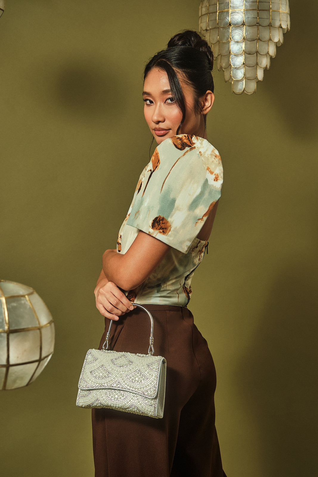 JACKIE BEADED SEQUIN BAG