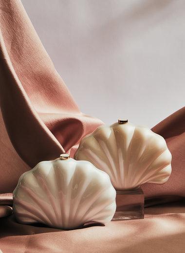 SEASHELL ACRYLIC CLUTCH BAG