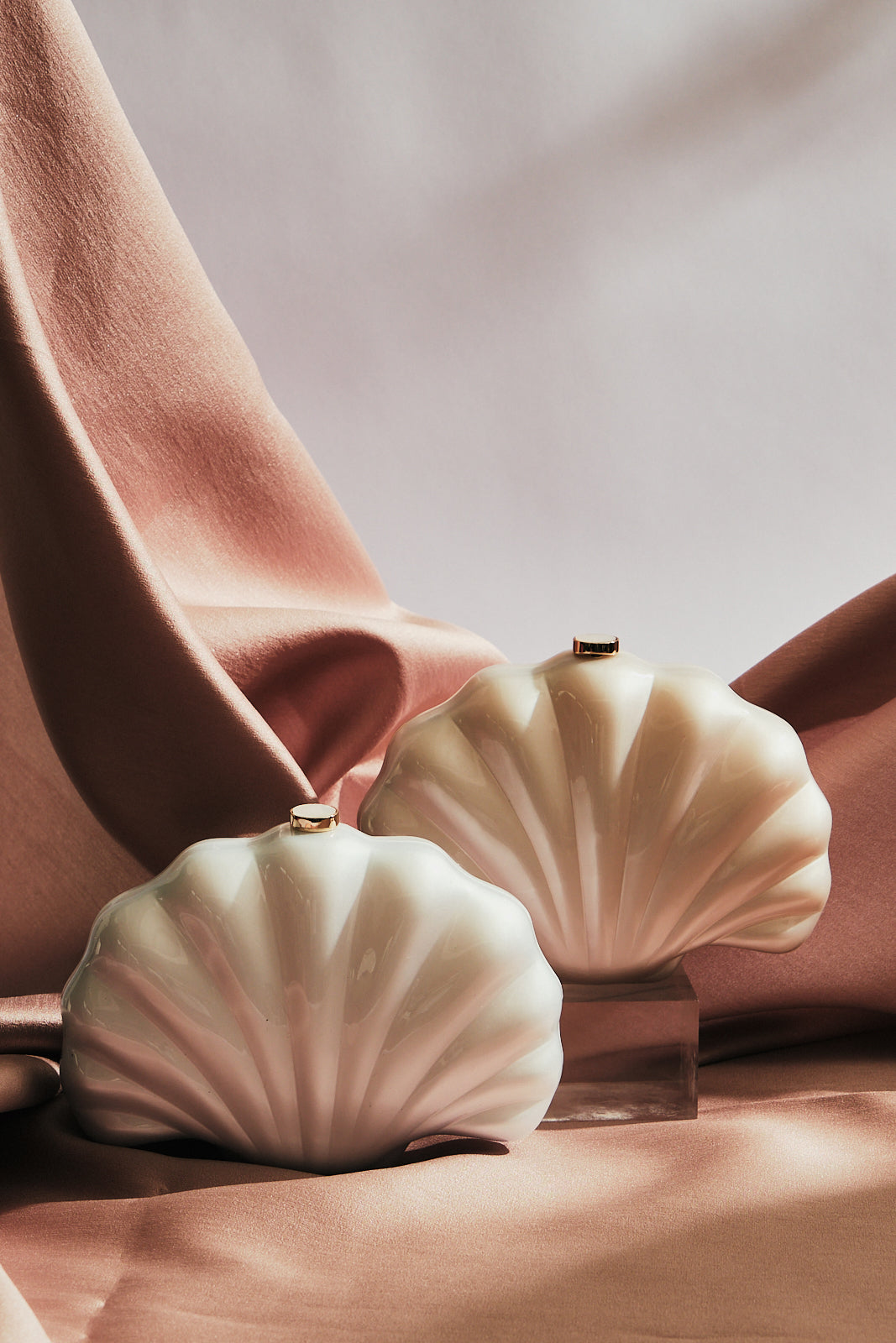 SEASHELL ACRYLIC CLUTCH BAG