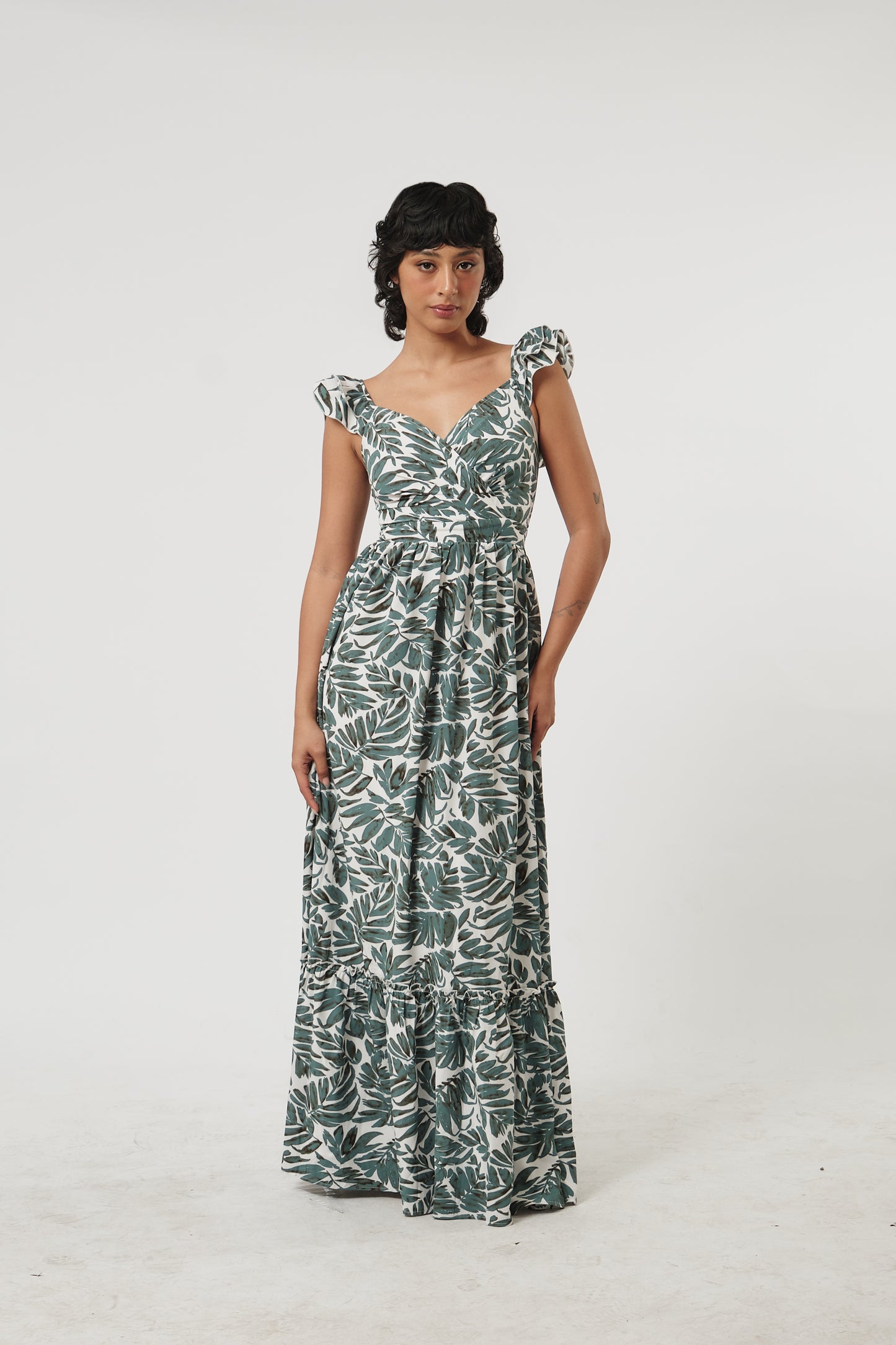 levi maxi dress Maxi Tiered Slip Dress - Black