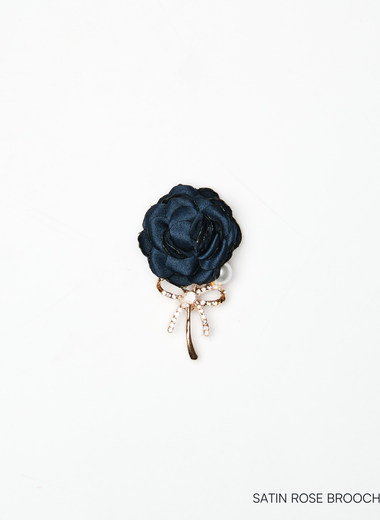 SATIN ROSE BROOCH