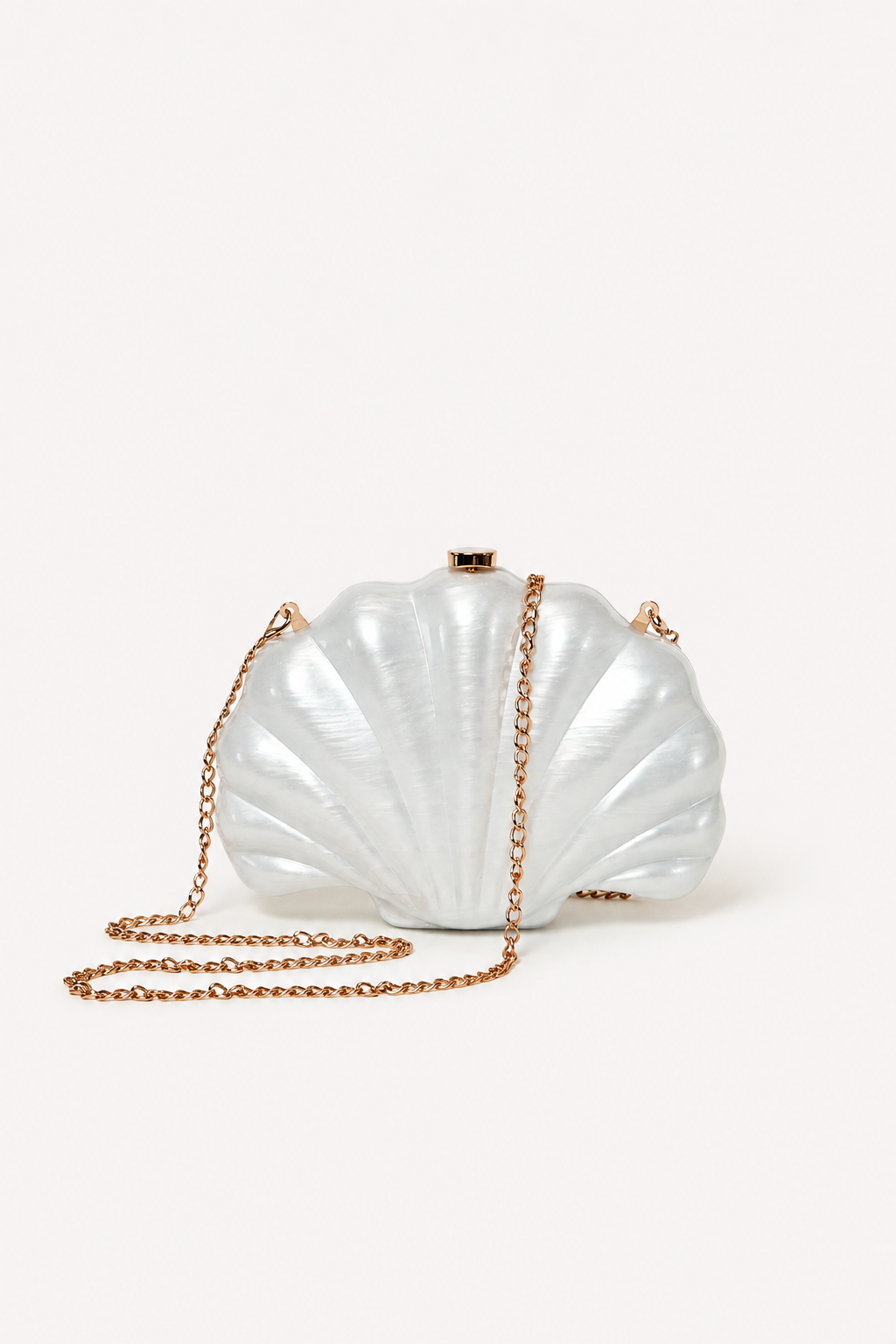 SEASHELL ACRYLIC CLUTCH BAG