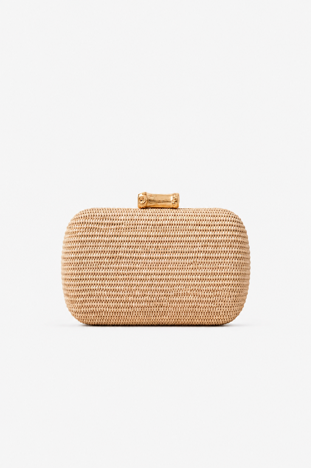 OVAL STRAW CLUTCH