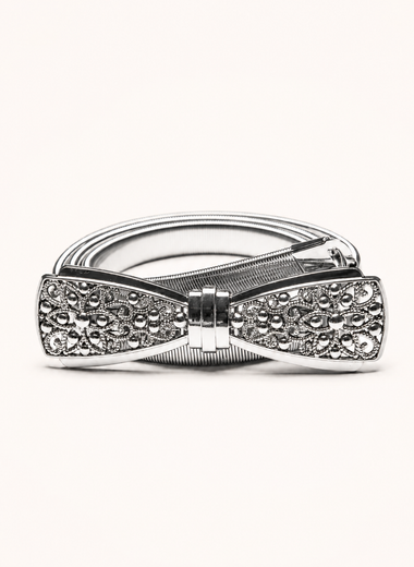 SILVER ELASTIC BELT