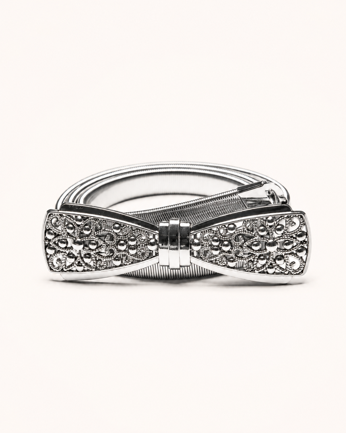 SILVER ELASTIC BELT