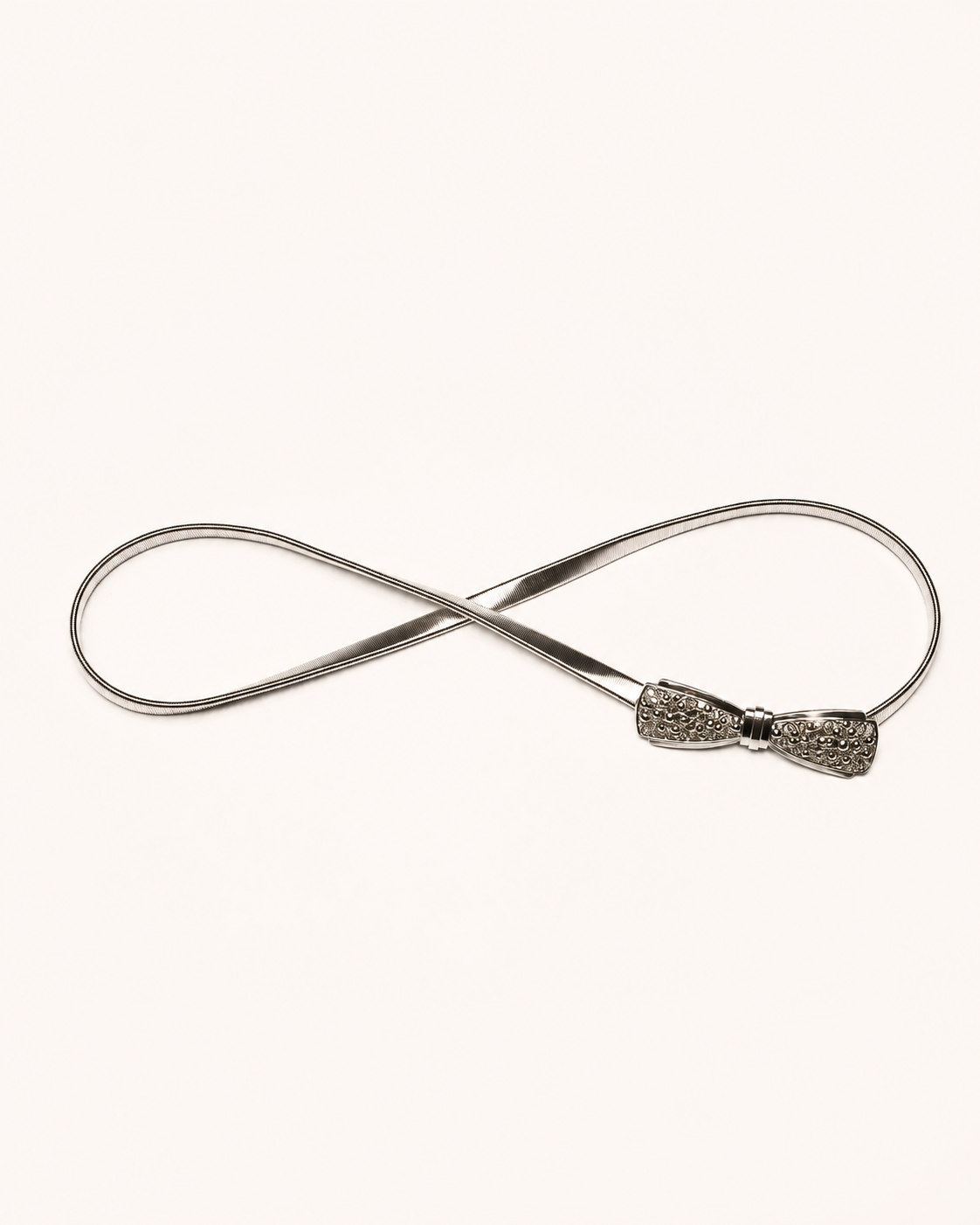 SILVER ELASTIC BELT